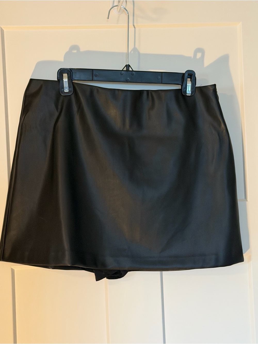 Abercrombie & Fitch Black Faux Leather Mini Skirt